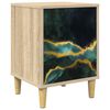 vidaXL Nachtkastje WIJHE Sonoma Eiken 36 x 33 x 50 cm Bewerkt hout