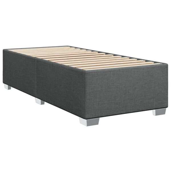 vidaXL Bedframe zonder matras 80x200 cm stof donkergrijs