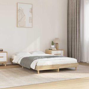 vidaXL Bedframe zonder matras hout sonoma eikenkleurig 120x200 cm