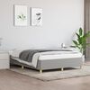 vidaXL Bedframe zonder matras lichtgrijs 135x190 cm dubbele stof