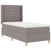 vidaXL Boxspringbed met matras met hoofdeinde Taupe 80 x 200 cm Stof