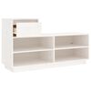 vidaXL Schoenenkast 110x34x61 cm massief grenenhout wit