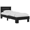 vidaXL Bedframe met Hoofdeinde Zwart eiken 80 x 200 cm Bewerkt hout
