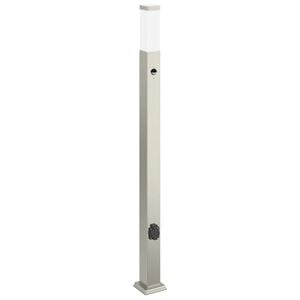 vidaXL Bolderarmatuur met sensor en stopcontact 110 cm roestvrij staal IP44