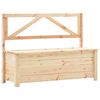 vidaXL Opbergbankje 120 cm massief grenenhout
