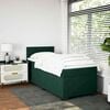 vidaXL Boxspring met matras fluweel donkergroen 80x200 cm