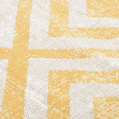 vidaXL Buitenkleed platgeweven 115x170 cm geel en beige