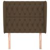 vidaXL Hoofdbord met randen 103x23x118/128 cm stof donkerbruin