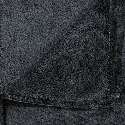 vidaXL Deken 130x170 cm polyester zwart