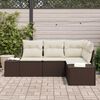 vidaXL Tuin Sofa Set 4 pcs Bruin poly rattan