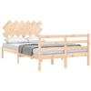 vidaXL Bedframe met hoofdbord massief hout