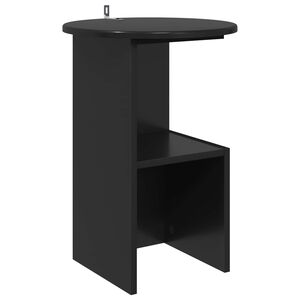 vidaXL Bijzettafel Zwart eiken &Oslash; 39,5 x 55 cm Bewerkt hout