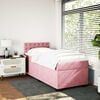 vidaXL Boxspring met matras fluweel roze 80x200 cm