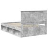 vidaXL Bedframe met hoofdeinde Beton 120 x 200 cm Massief grenenhout