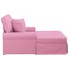 vidaXL Chaise Lounge met Rok met kussen Roze 91 x 157 x 91 cm Stof