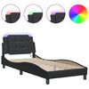 vidaXL Bedframe met LED zonder matras "Zadar" zwart 90x190 cm