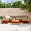 vidaXL Tuin loungeset 7 pcs Wasbruin Massief grenenhout