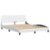 vidaXL Bedframe met LED zonder matras "Hvar" wit 160x200 cm
