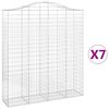 vidaXL Schanskorven 7 st gewelfd 200x50x220/240 cm ijzer