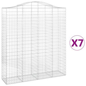 vidaXL Schanskorven 7 st gewelfd 200x50x220/240 cm ijzer