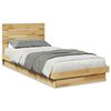 vidaXL Bedframe hoofdeinde zonder matras 80x200 cm massief hout eiken