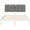 vidaXL Bedframe met Gevoerd Hoofdgedeelte Lichtgrijs 120 x 200 cm