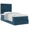 vidaXL Ottoman bed met matrassen 90x190cm fluweel donkerblauw
