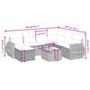 vidaXL 8-delige Loungeset met kussens poly rattan zwart