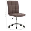 vidaXL Eetkamerstoelen 6 st stof taupe
