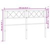 vidaXL Hoofdbord 150 cm metaal zwart