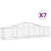 vidaXL Schanskorven 7 st gewelfd 200x50x40/60 cm gegalvaniseerd ijzer