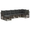 vidaXL Tuinbankenset 7 st Grijs poly rattan