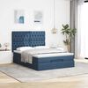 vidaXL Ottoman bed met matras 140x200cm stof blauw