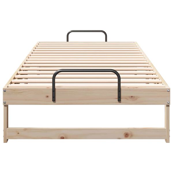 vidaXL Bedframe Bruin 80 x 220 cm Massief grenenhout