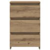 vidaXL Nachtkastjes 2 st 40x35x62,5 cm bewerkt hout artisanaal eiken