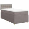 vidaXL Boxspring met matras stof taupe 80x200 cm