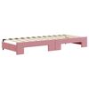 vidaXL Slaapbank met onderschuifbed 80x200 cm fluweel roze