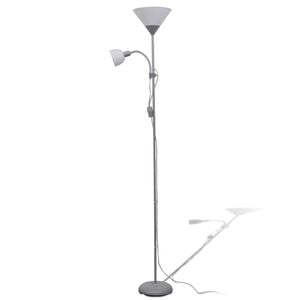 vidaXL Vloerlamp grijs