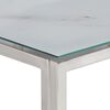 vidaXL Wandtafel roestvrijstaal en gehard glas zilverkleurig