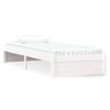 vidaXL Bedframe massief hout wit 75x190 cm