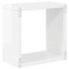 vidaXL Wandschappen kubus 6 st 26x15x26 cm hoogglans wit