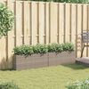vidaXL Plantenbakken met 2 potten 2 st 90x20x40 cm poly rattan grijs