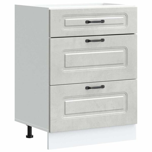 vidaXL Onderkast Kalmar bewerkt hout betongrijs