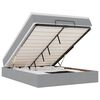 vidaXL Ottoman bed met matras 140x190cm stof lichtgrijs