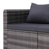 vidaXL 8-delige Loungeset met kussens poly rattan grijs