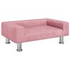 vidaXL Kinderbank 70x45x26,5 cm fluweel roze