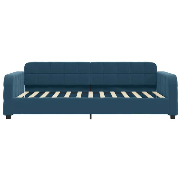 vidaXL Slaapbank met matras 100x200 cm fluweel blauw