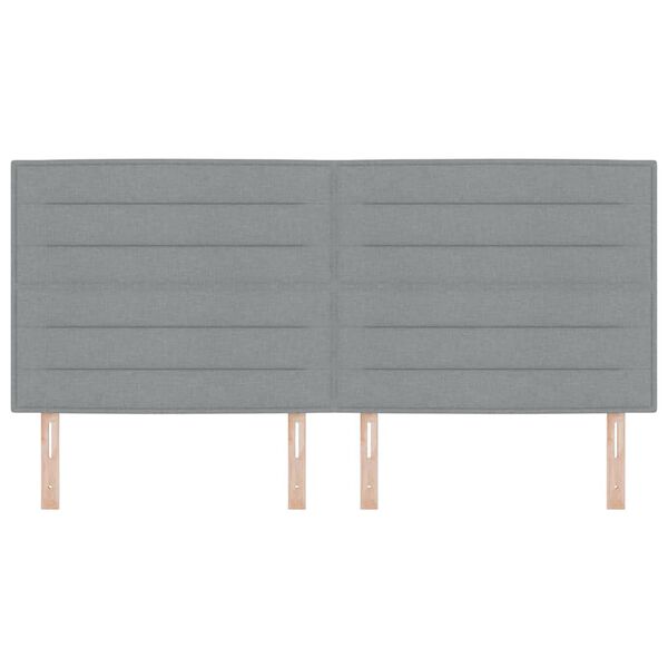 vidaXL Hoofdbord Lichtgrijs 200 cm Stof
