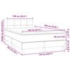vidaXL Boxspring met matras en LED fluweel donkergroen 120x190 cm