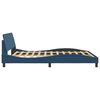 vidaXL Bedframe met hoofdeinde "Dover" 160x200 cm stof blauw